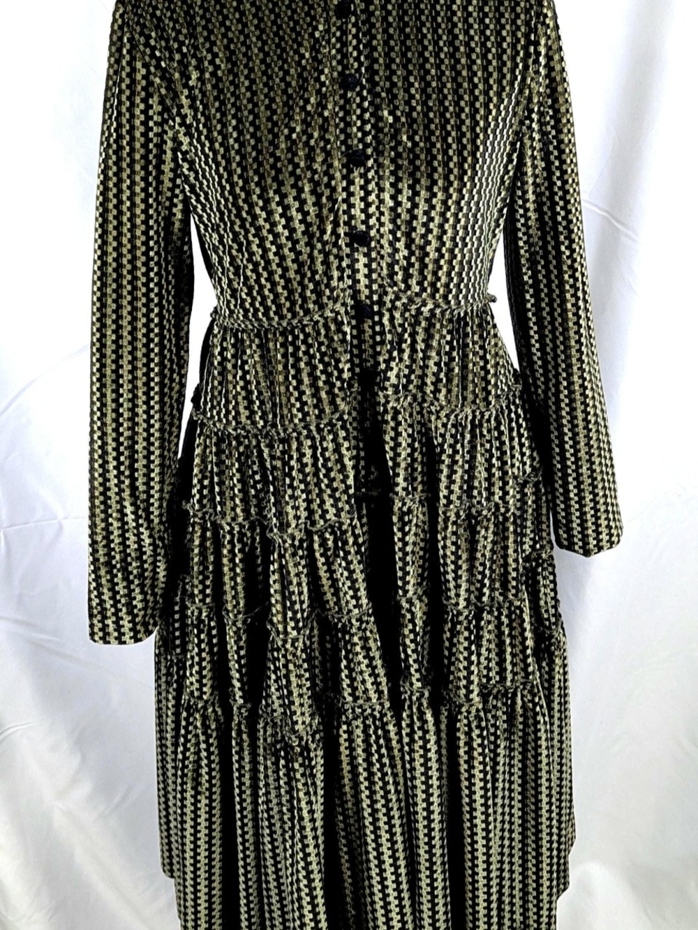 Fraze Girls Geometric Ruffle Tiered Dress Size 16